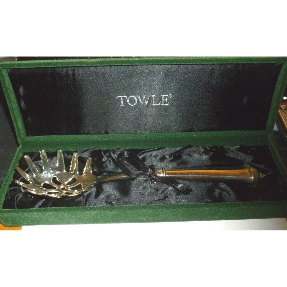 Towle Silver Plated Pasta Server Spaghetti‎ Spoon with Original Presentation Box